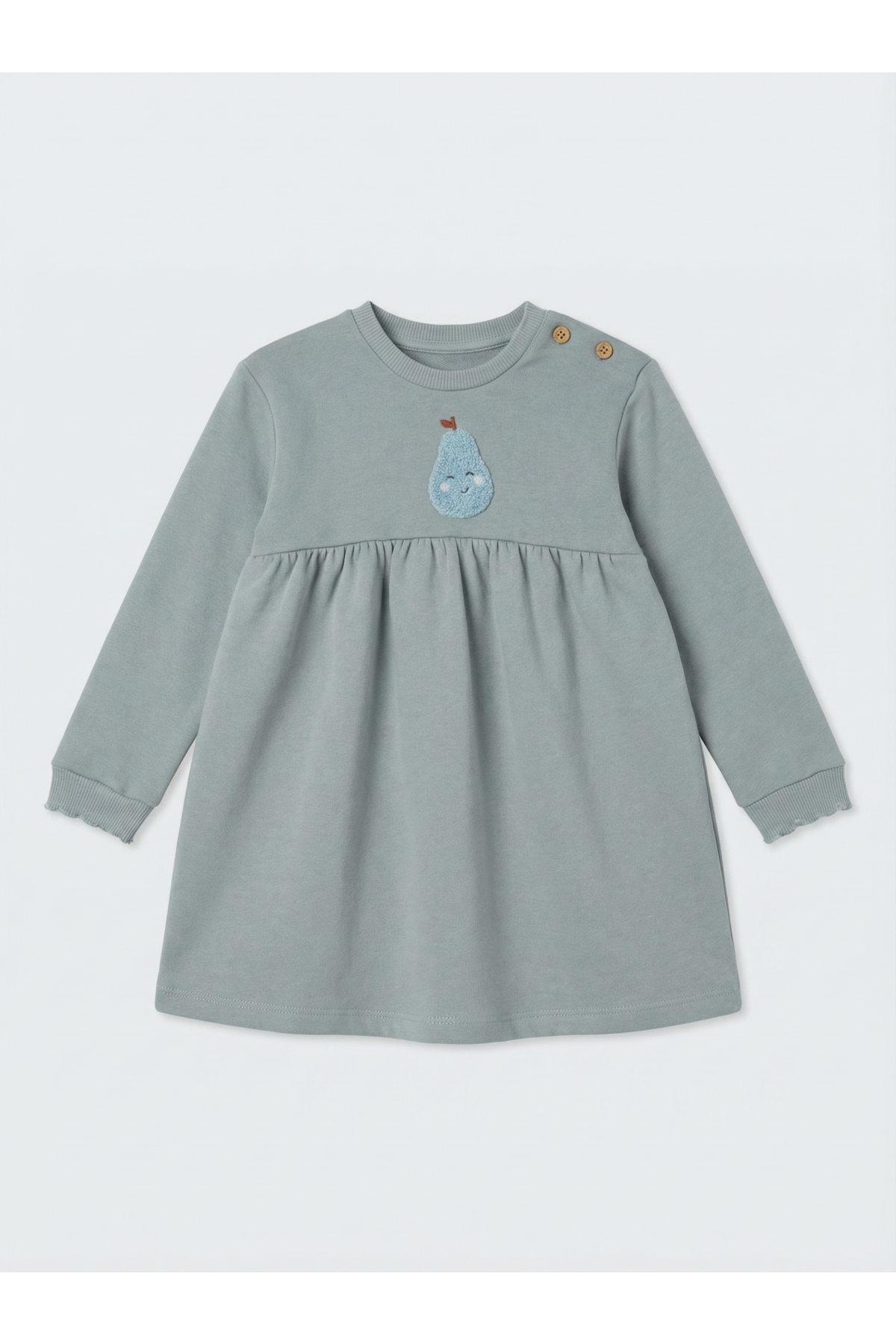 Armut Nakışlı Kız çocuk şardonlu elbise 
